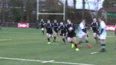 Belgian rugby team Royal Kituro run with the ball