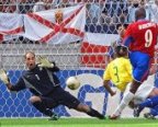 Have that! Ex-Derby County striker Paulo Wanchope scored for Costa Rica against Brazil in 2002