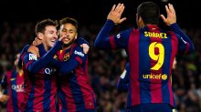 The trio of Lionel Messi, Neymar and Luis Suarez romped to unparalleled success in 2014-15.