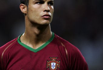 Ronaldo playing for Portugal