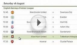 English Premier League Schedule (EPL Schedule) 2014 -15