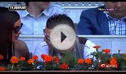 Football Players the spanish league watching Rafael Nadal