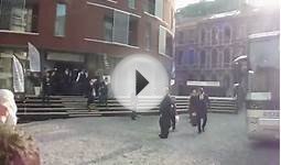 Italian football team getting into the bus.AVI