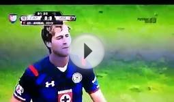 Soccer player gets a red card and started the fight