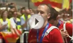 Spain team arrive in Madrid with World Cup 2010 Spain