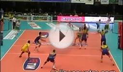 volleyball best foot defence in a italian match